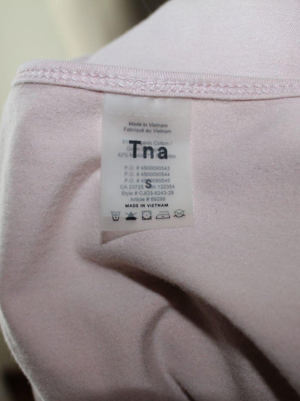 peach pink tna fitted bodycon mini slip tank top dress size small - Picture 5 of 5